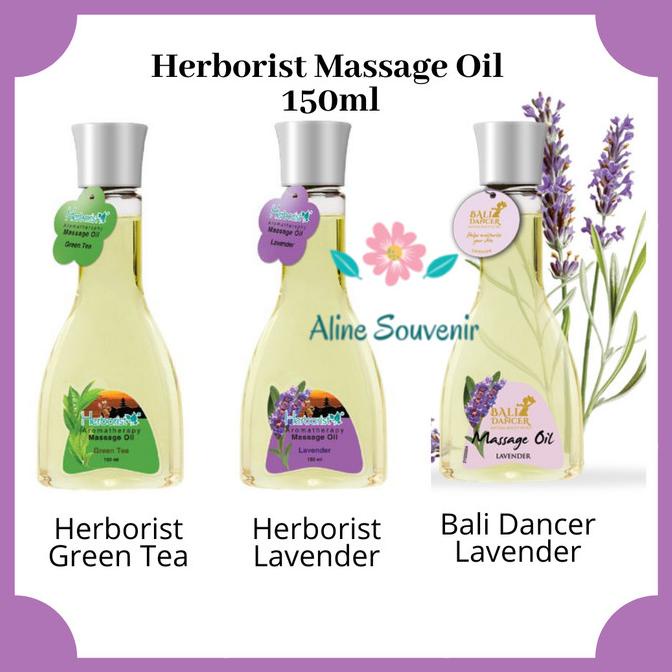 BRG BARU HERBORIST MASSAGE OIL GREEN TEA / LAVENDER 150ML