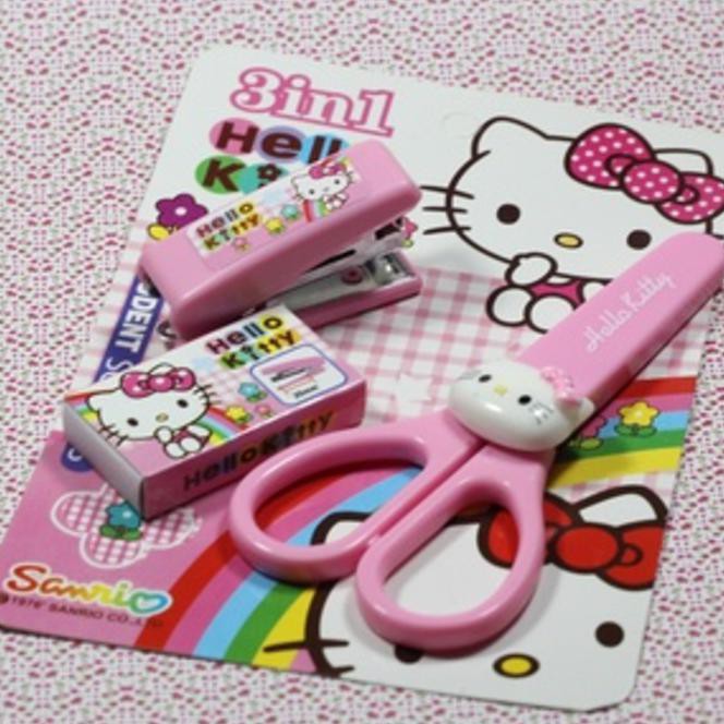 

Grosir Gunting Scissors Staples Stapless Steples Stapler Karakter Hello Kitty