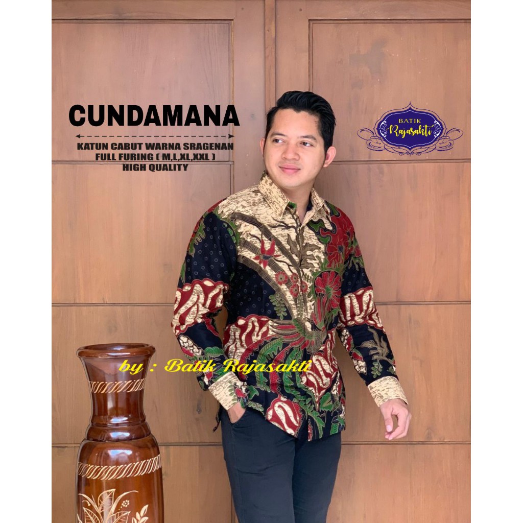 CUNDAMANA RAJASAKTI KEMEJA BATIK SOLO PRIA LENGAN PANJANG LAPIS FURING ATASAN BATIK PREMIUM MODERN KATUN HALUS BAHUWIRYA  BANAMITRA BANAMITRA PUTIH BANGSAWAN BAYU PUTRA BERLIAN BIRU BHARATAYUDA BIMASENA BIRENDRA BIRU INDAH BRAHMAKERTA BRAHMAKERTA MERAH