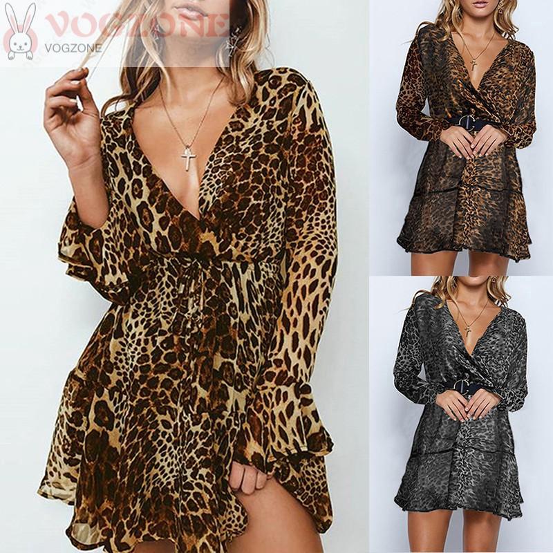 leopard print party dress