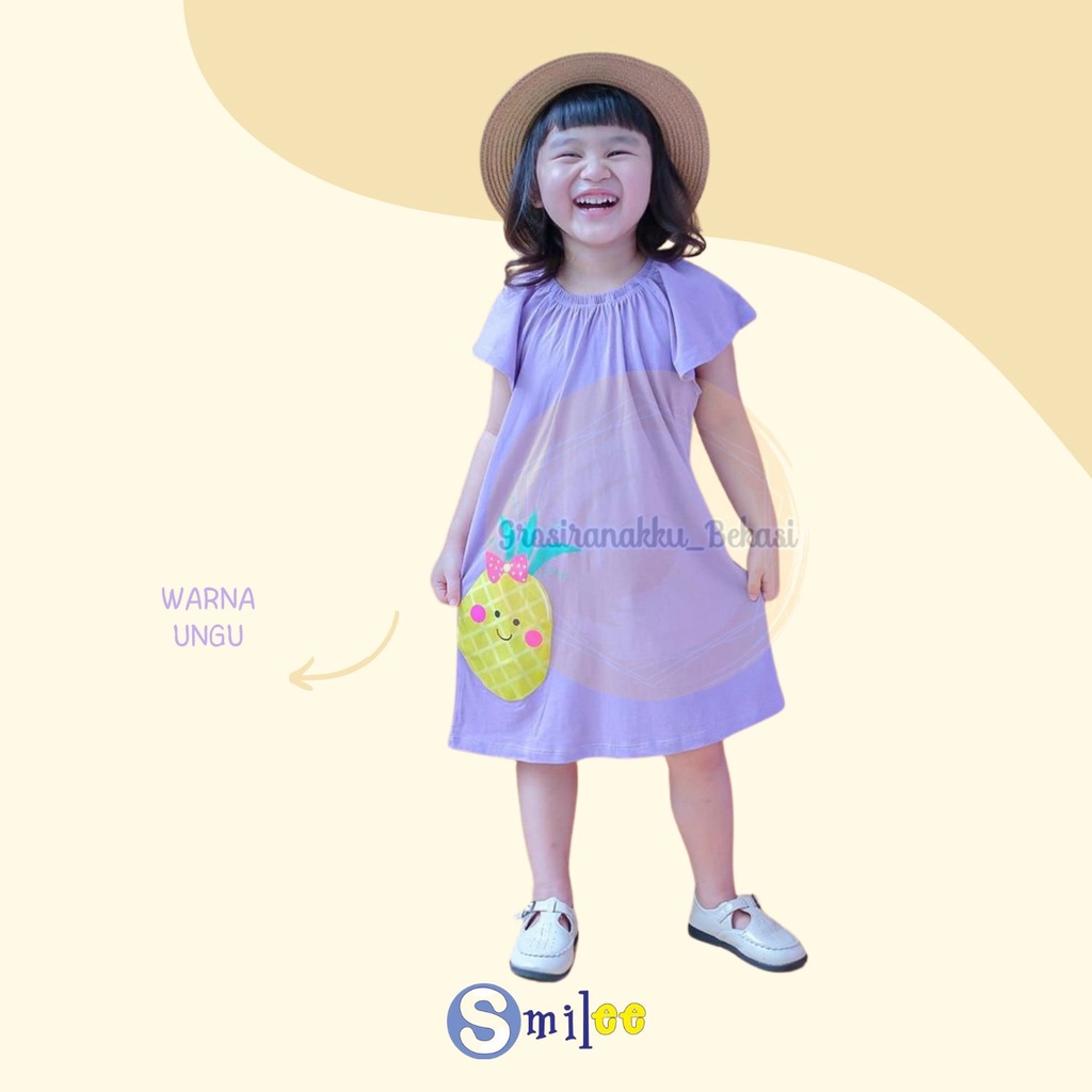 Dress Anak Smilee Fruit Mix Motif Size 1-5 tahun