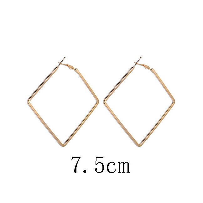 LRC Anting Tusuk Fashion Square Shape Decorated E8725X