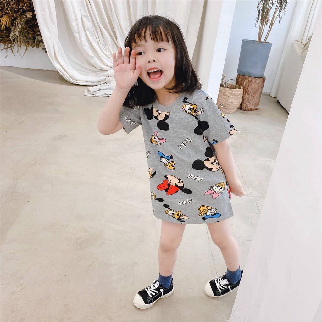 [PRINCESS KESLI] 1-9tahun Baju anak Perempuan Motik Minne Lucu Kaos Dress/dress pesta/gaun anak import