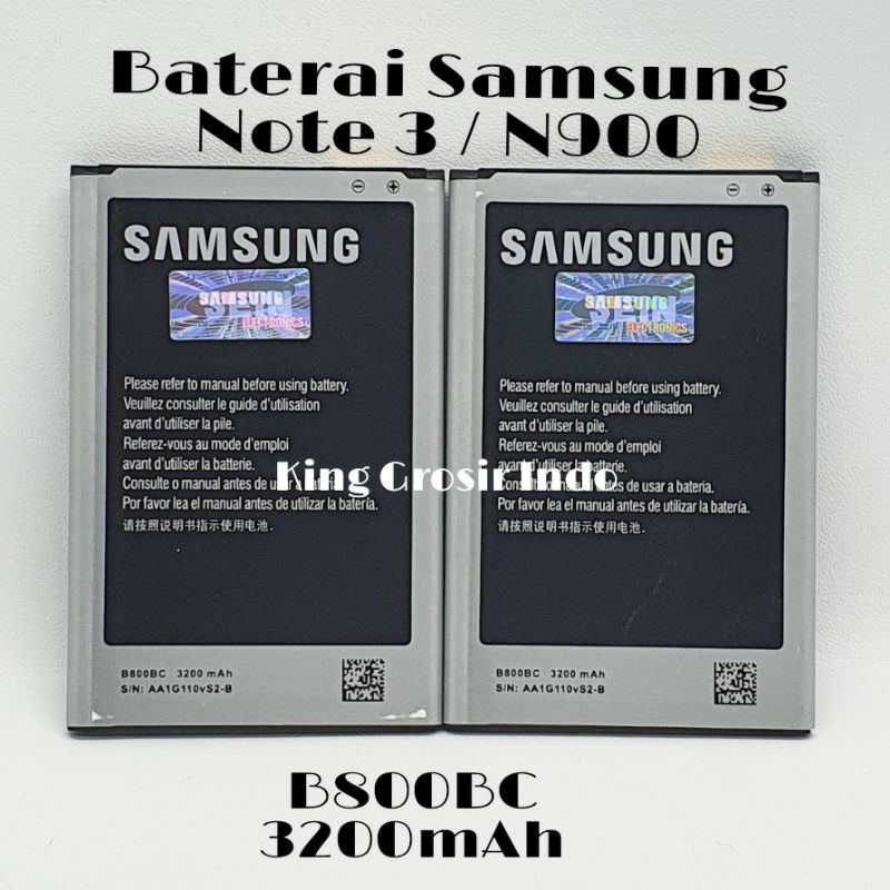 Baterai Samsung Galaxy Note 3 / N900 Original OEM B800BC Battery