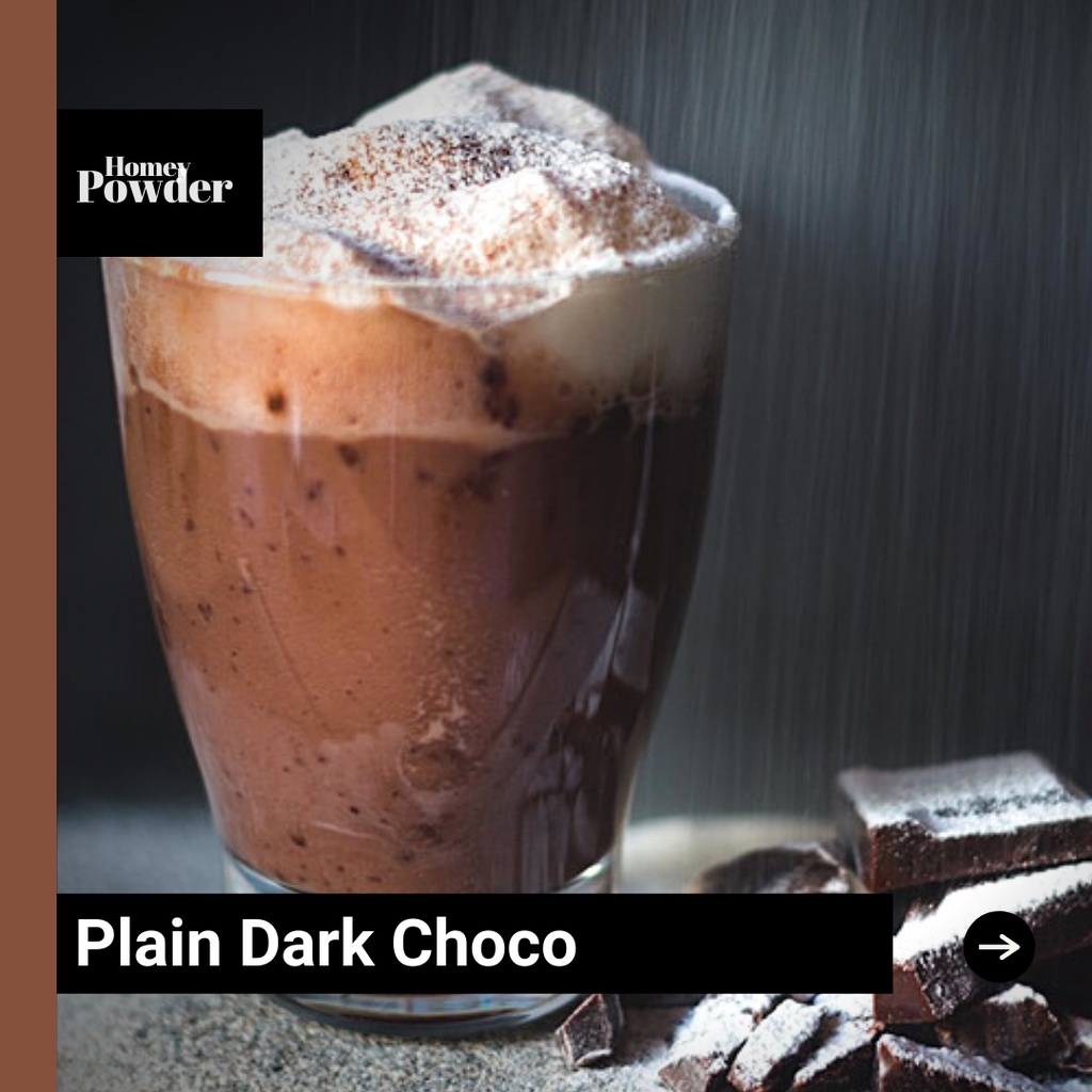 

PLAIN Bubuk Minuman Dark Choco 1Kg - Dark Choco POWDER tanpa gula - bubuk Plain Dark Choco 1 kg