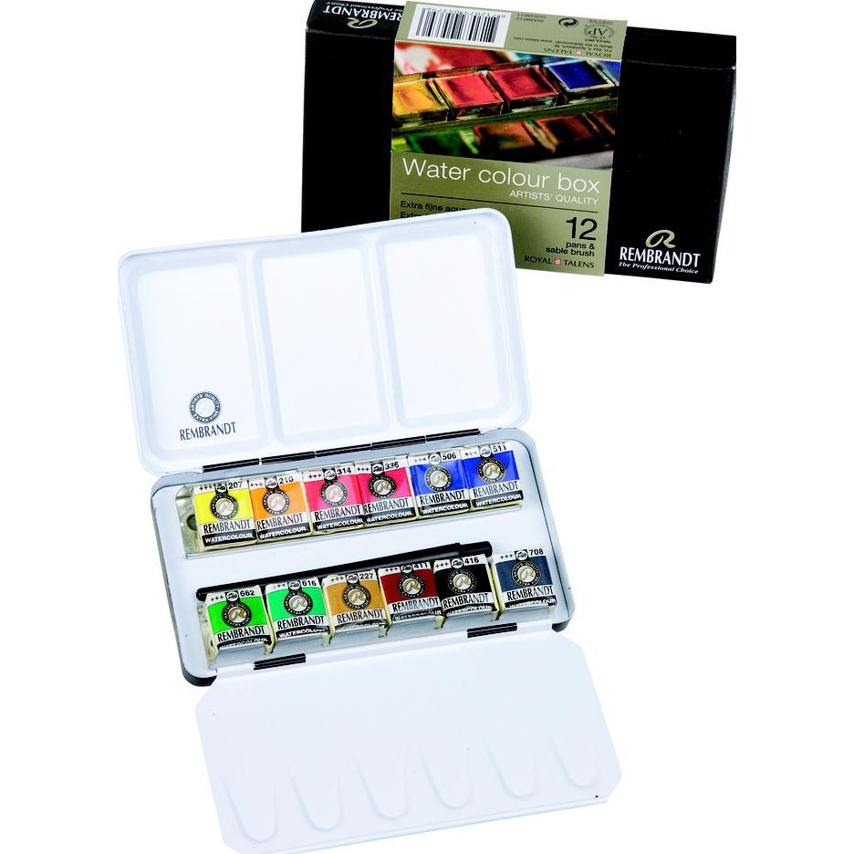 

Update! Rembrandt Extra Fine Water Colour Box 12 Pans & Sable Brush Termurah