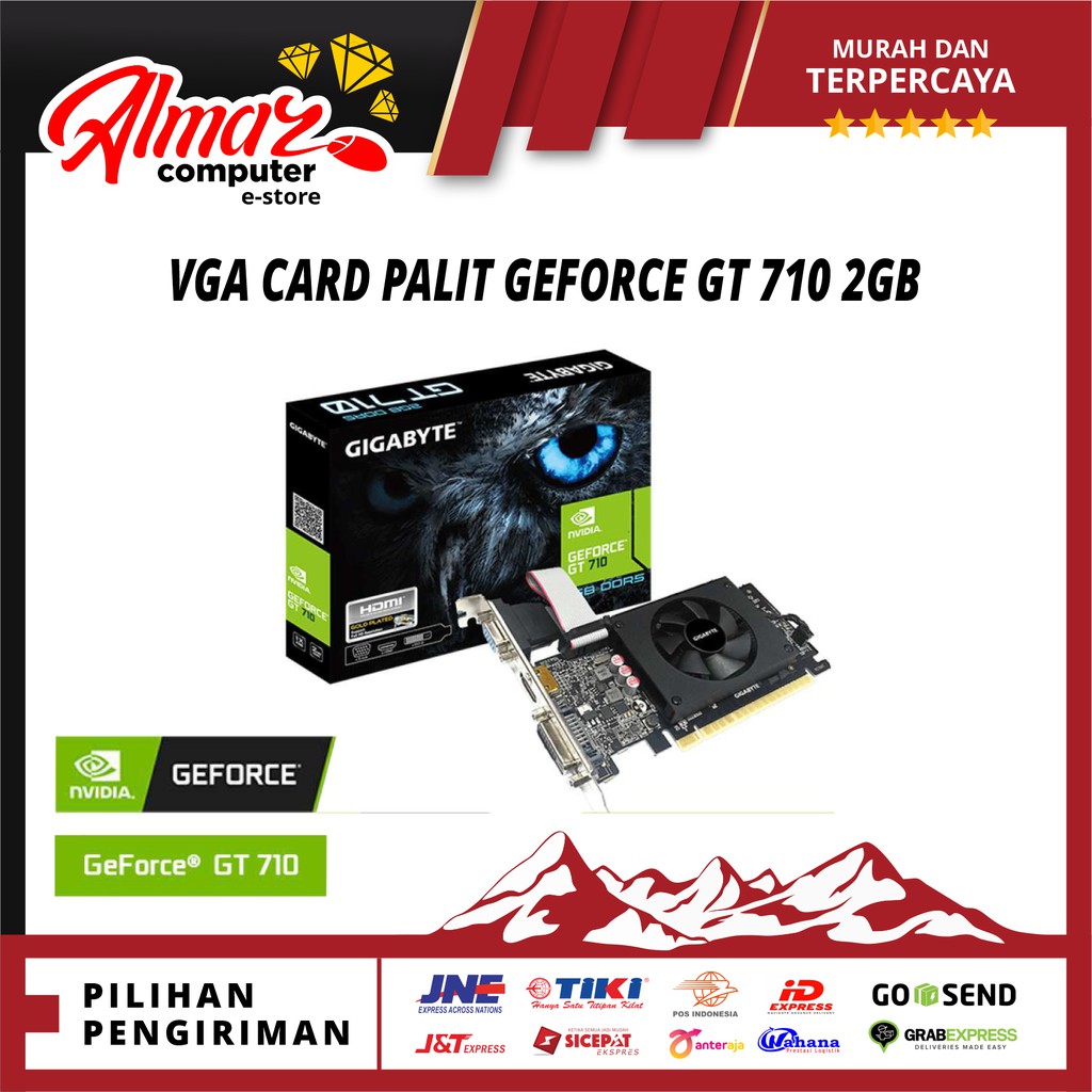 Vga Card Palit Geforce Gt 710 2gb Gddr5 64 Bit Pci E 2 0 Shopee Indonesia