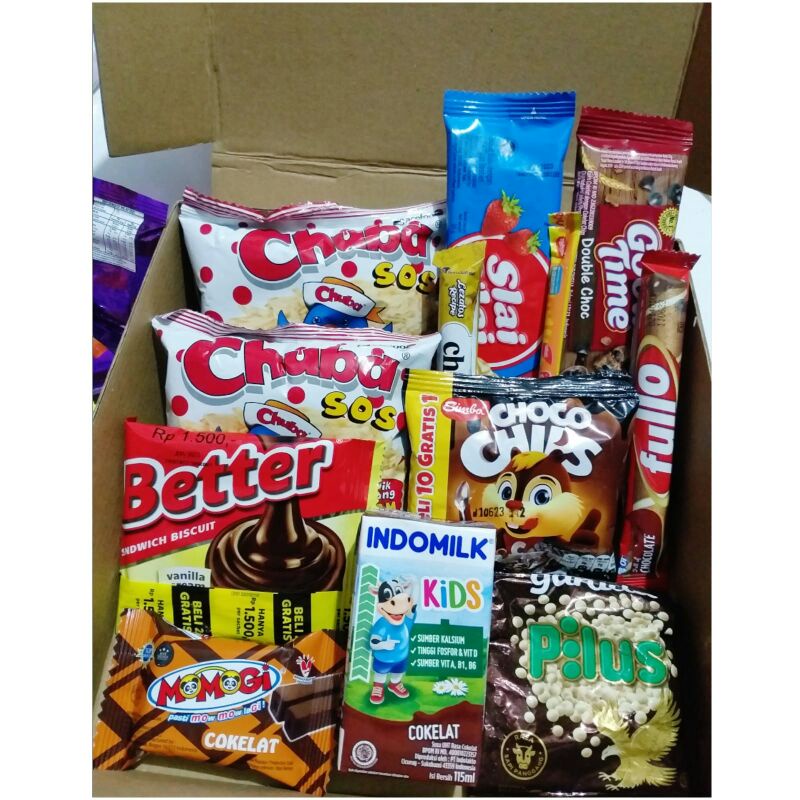 

PAKET SNACK BOX / HAMPERS SNACK BOX / SNACK KADO MURAH / SNACK ULANG TAHUN MURAH / BINGKISAN HADIAH / PAKET ULANGTAHUN