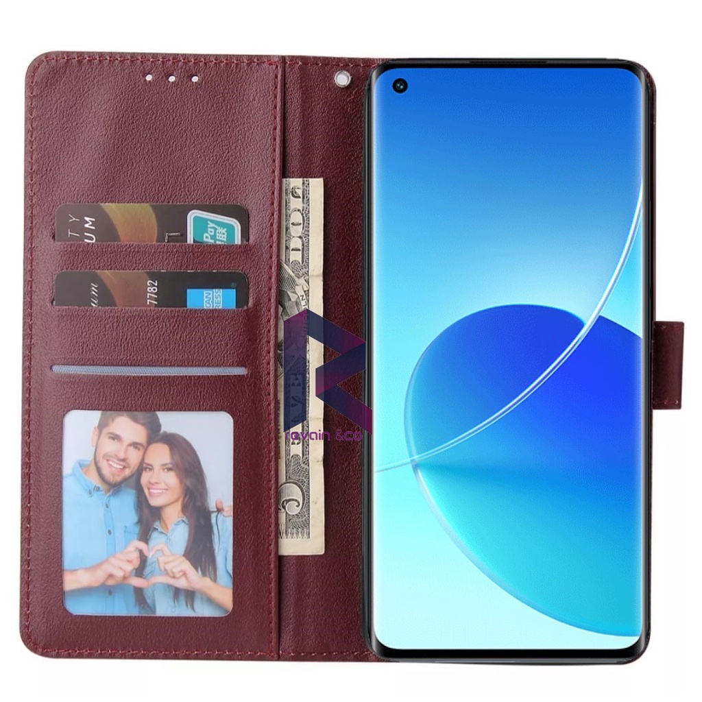 OPPO RENO 6 PRO FLIP WALLET LEATHER KULIT PREMIUM SARUNG BUKA TUTUP FLIP CASE OPPO RENO 6 PRO