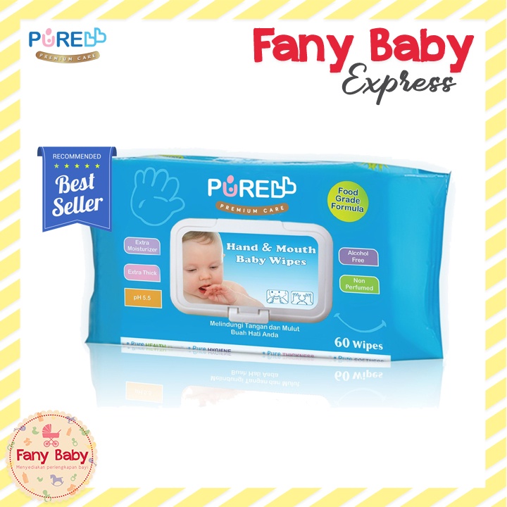 PURE BB HAND AND MOUTH WIPES 60S / BUY 2 GET 1