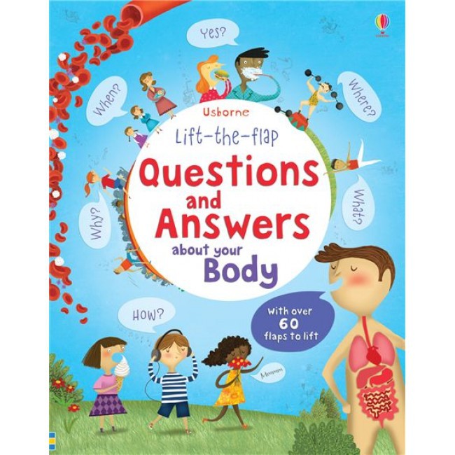 Buku Pengetahuan / Ensiklopedia Anak Usborne Lift-the-flap questions and answers about your body