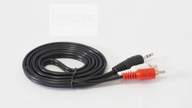 Kabel RCA 2-1 hitam 1.5m