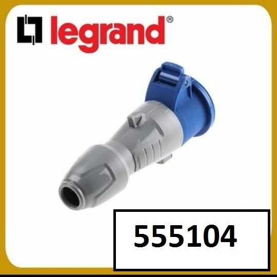 Legrand 3 Pin 16A Mobile Mounting Socket 555104 2P+E IP44 200/250V 6H