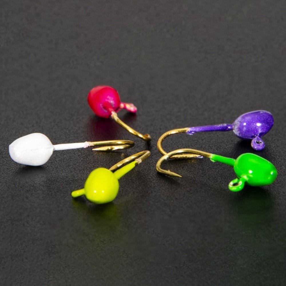 Top 10 Pcs Musim Dingin Es Pemikat Pancing Kualitas Tinggi Jigging Walleye Lead Hard Hook