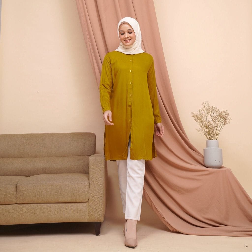 BEFAST - ZFF OOTD Tunik ADHITYA / Candy Rayon Cutie Tunik / Pakaian Wanita Muslimah / Tunik Polos Casual / Fashion Wanita Hijab / Tunik Kekinian Wanita Remaja / Terbaru 2022 / Terlaris / Tunik Banyak Warna