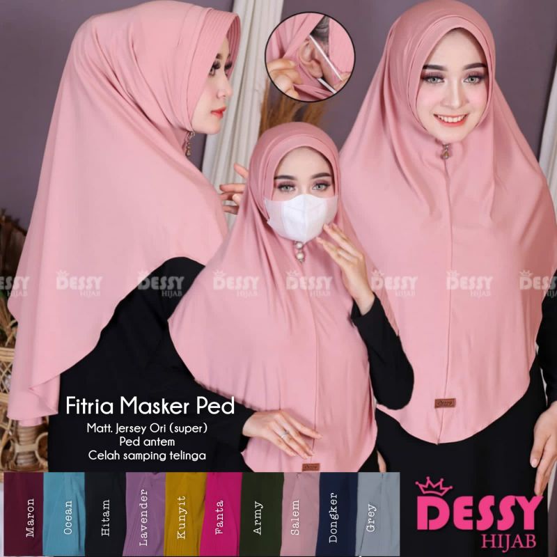 Fitria Hijab/Hijab ped atem/Hijab masker/Hijab jersey