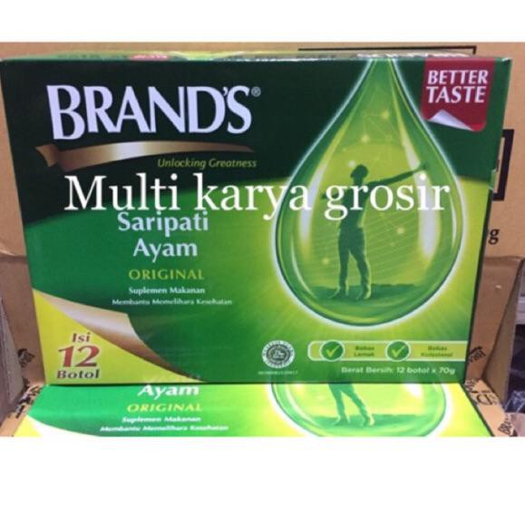 

✽ B08 Brands saripati ayam Brand sari pati ayam ORIGINAL 12 X 70 gram Baru