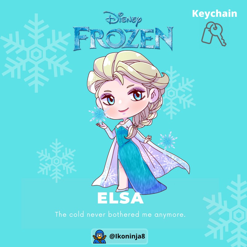 Gantungan Kunci Premium Elsa Frozen 1 Disney Marvel Pixar Karakter Let It Go Film Lagu Kartun Anak Shopee Indonesia