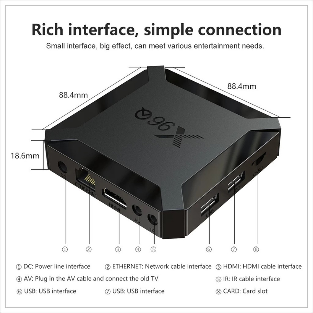 X96Q Android 10.0 TV BOX 2GB RAM 16GB ROM MIRACAST AIRPLAY