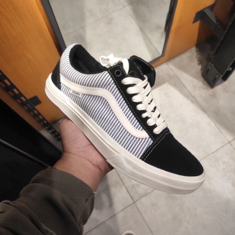 VANS OLDSKOOL PRO BMX FEDERAL BLACK BLUE PINSTRIPE