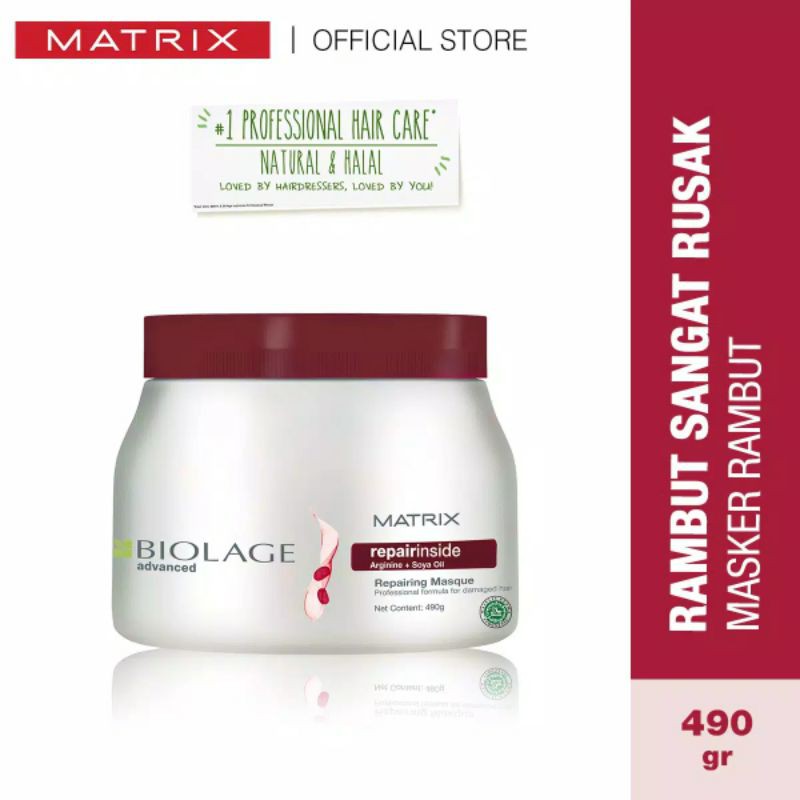 MATRIX MASKER RAMBUT Biolage Repairinside Mask 490 GR UNTUK RAMBUT RUSAK