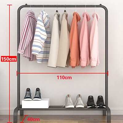 FatihShop BKZ Stand Rak Gantungan Baju 114x110x40cm - HKG01