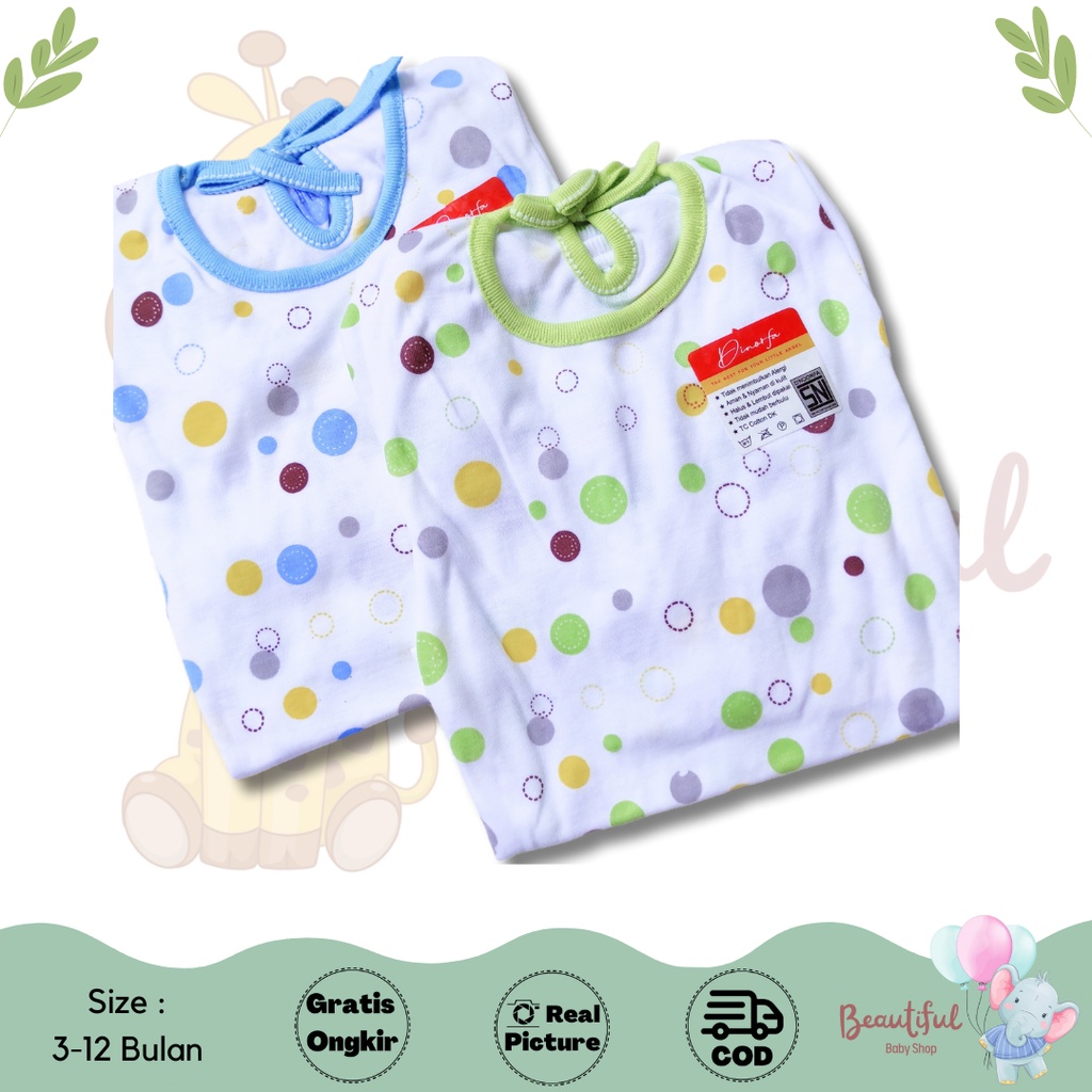 Setelan Baju Bayi Perempuan Lengan Pendek Celana Panjang Motif Polka / Piyama Bayi Perempuan D'Noorfa / Baby.ou