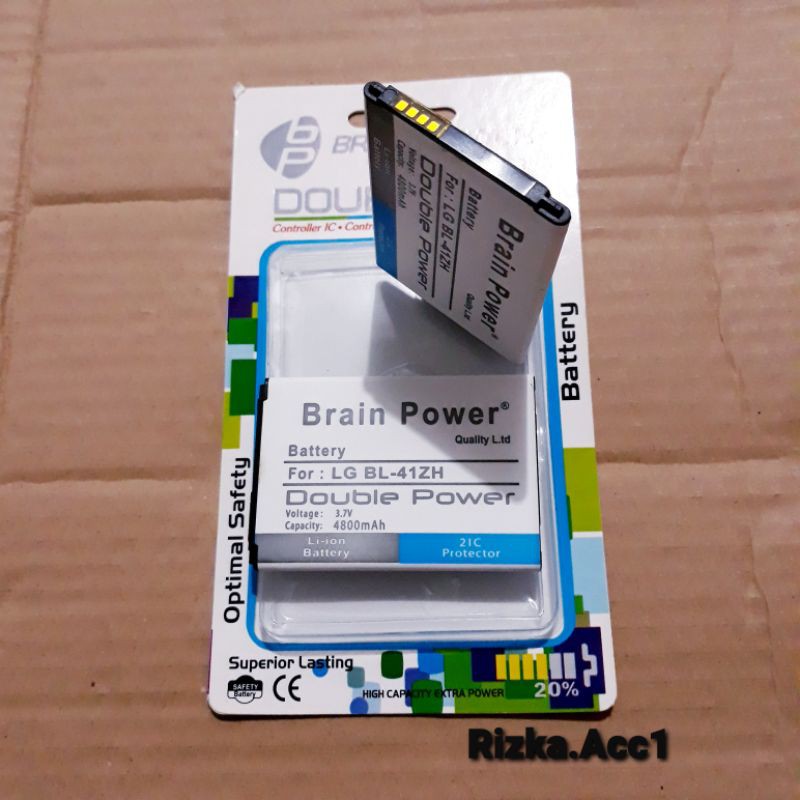 Baterai Batre Batere LG Leon L Vino Fino D295 BL-41ZH BL41ZH Double iC Power Battery Hp