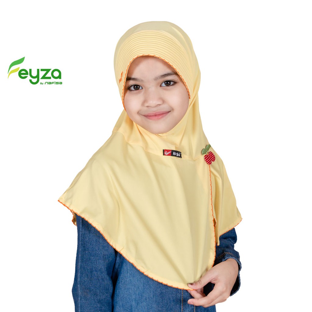 Jilbab Instan Anak Feyza Nuria  | Hijab Instan Anak Premium Jilbab Instan Bergo Anak Usia 4-5 Tahun