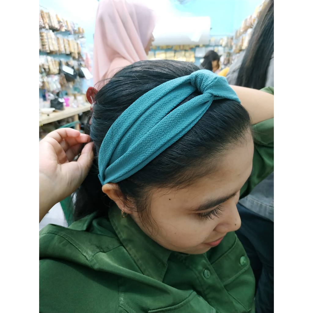 Bandana Premium Bando Simpul Elastis Ala Korea Untuk Wanita