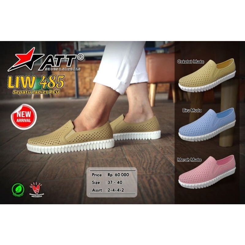 sepatu ATT LIW 485 sepatu karet slip on wanita