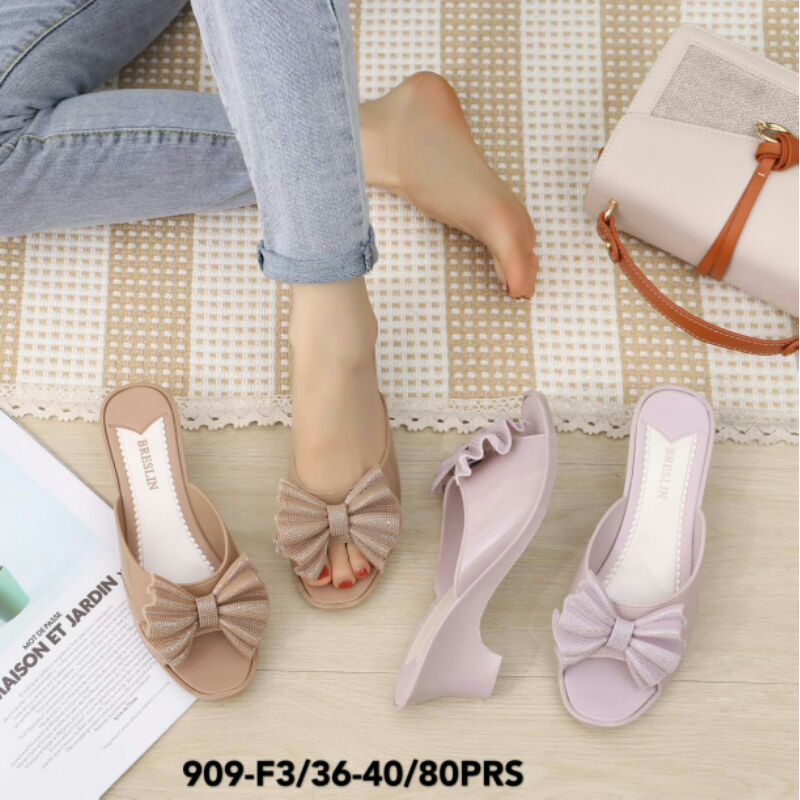 SENDAL WEDGES KARET WANITA BRESLIN 909 IMPORT TERBARU TERMURAH