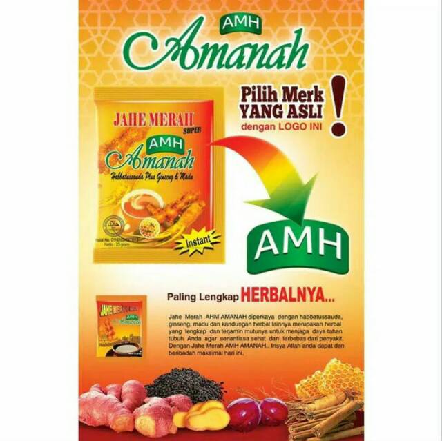 JAHE MERAH AMH (Amanah )  Bubuk / Instan