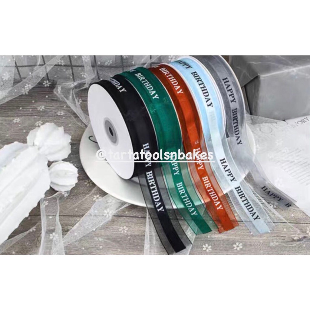 

Pita Happy Birthday | Lebar 2,5cm | (per 1 meter)