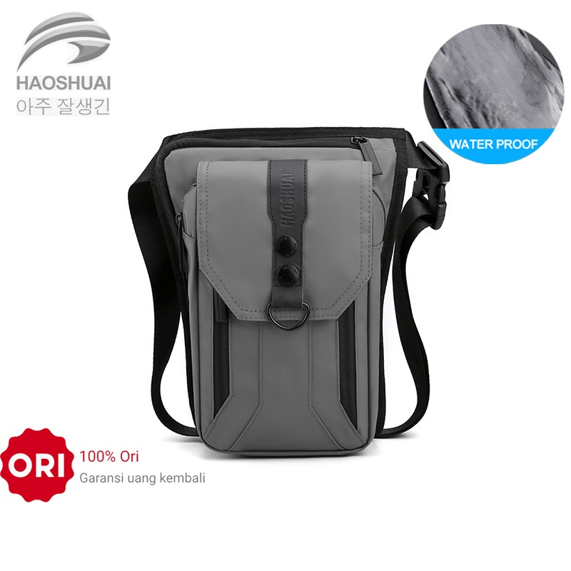 HAOSHUAI 390 Tas Selempang Pria Tas Pinggang Waistbag Bahan Premium Waterproof WATCHKITE WKOS