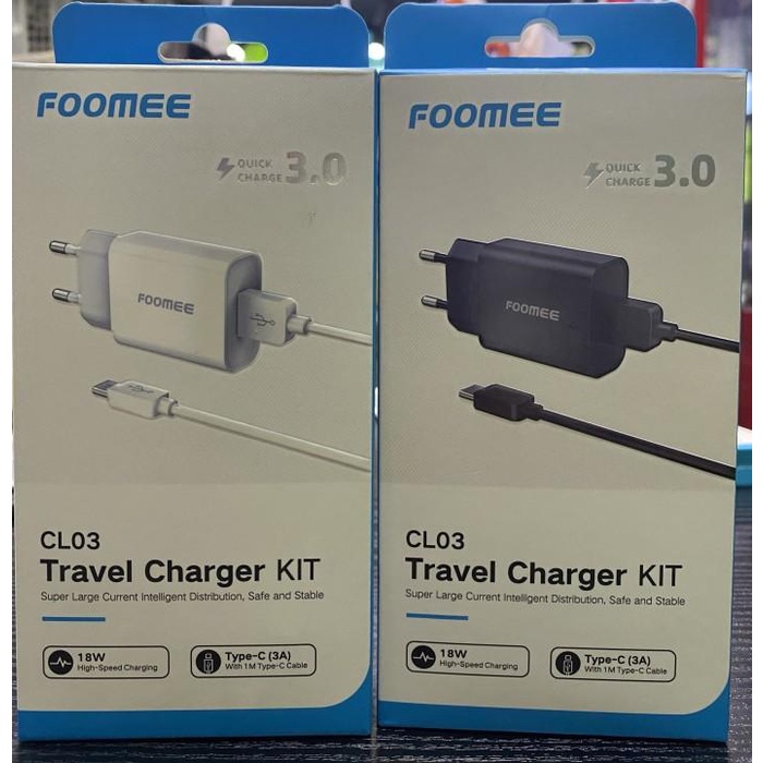 Uta | Foomee Cl03 Travel Charger Foomee Cl03 18W + Cable Type-C 3A