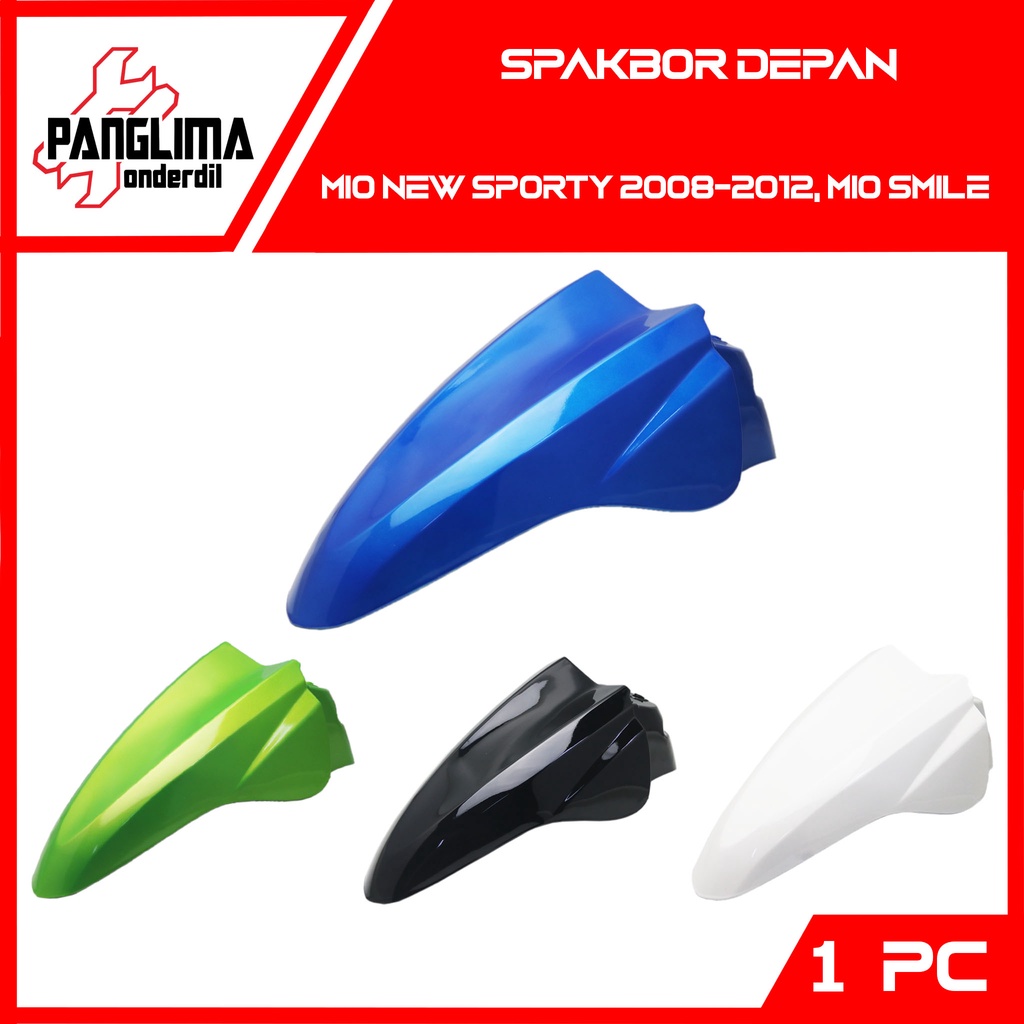 Spakboard Depan Mio Smile-Sporty 2008 2009 2010 2011 2012 Hitam-Biru-Hijau-Putih Spakbor-Slebor-Spak Bor-Board-Cecepet Front