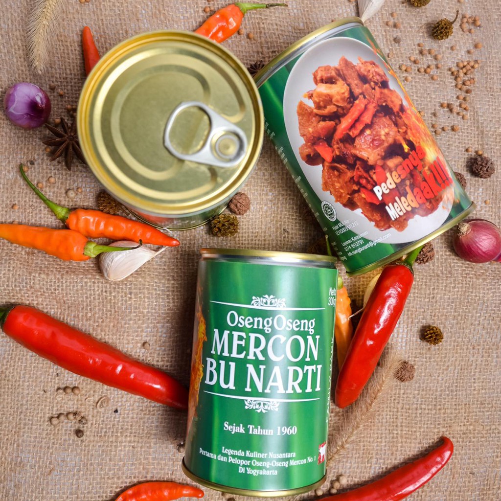 TERMURAH!! OSENG MERCON BU NARTI KALENG ASLI JOGJA (free Bubblewrap dan Kardus)