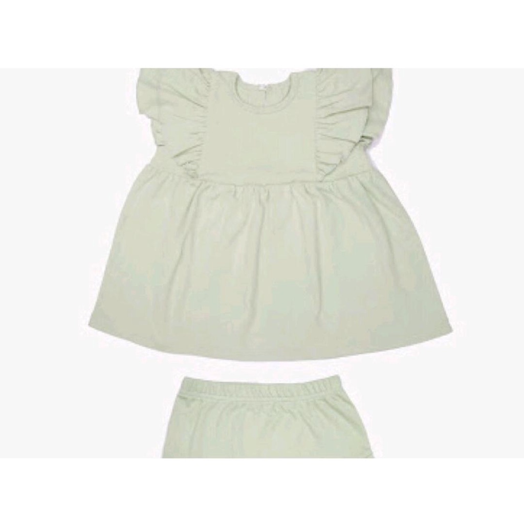 COTTON CUB RUFFLE DRESS + BLOOMERS / DRESS / DRESS BAYI / DRESS ANAK