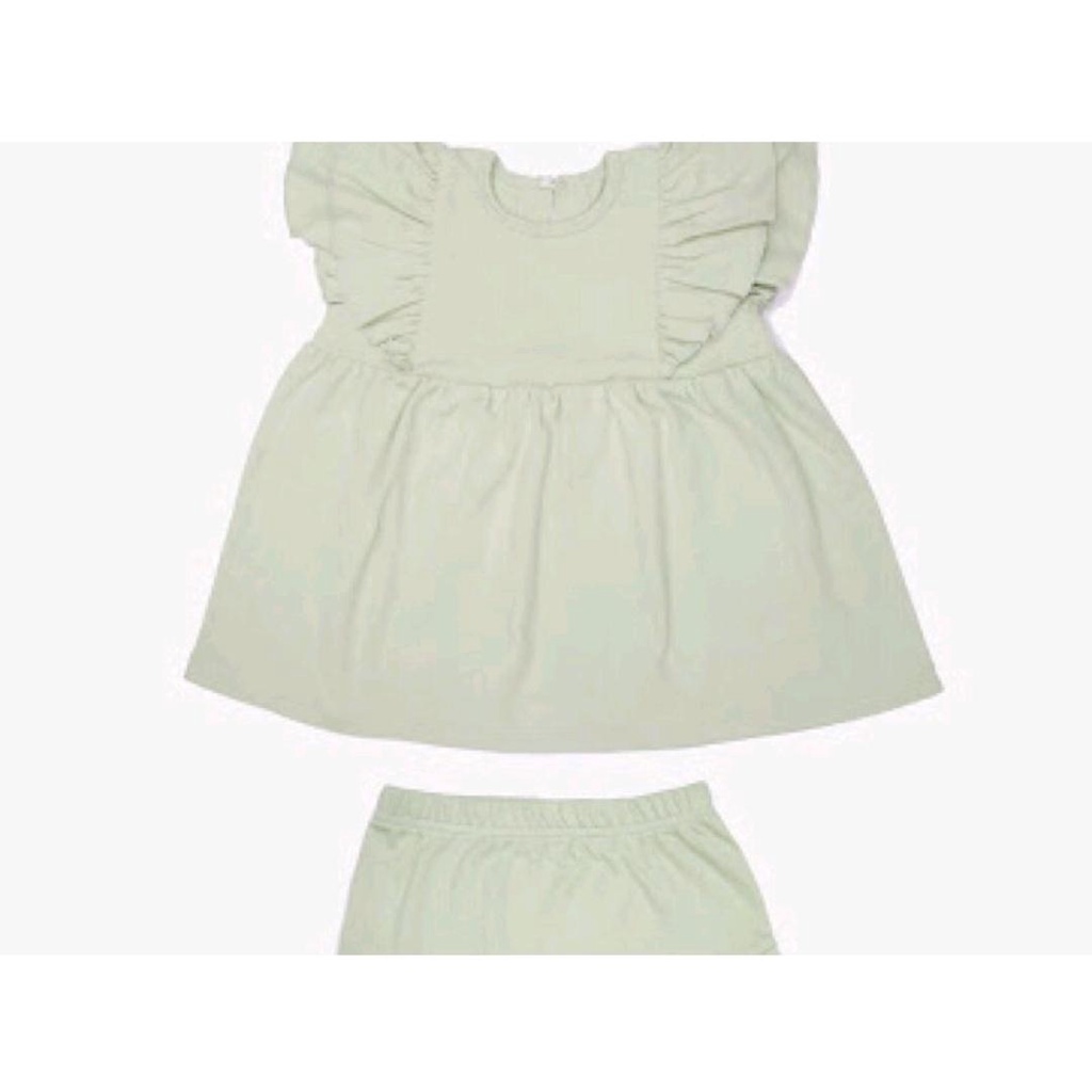 COTTON CUB RUFFLE DRESS + BLOOMERS / DRESS / DRESS BAYI / DRESS ANAK