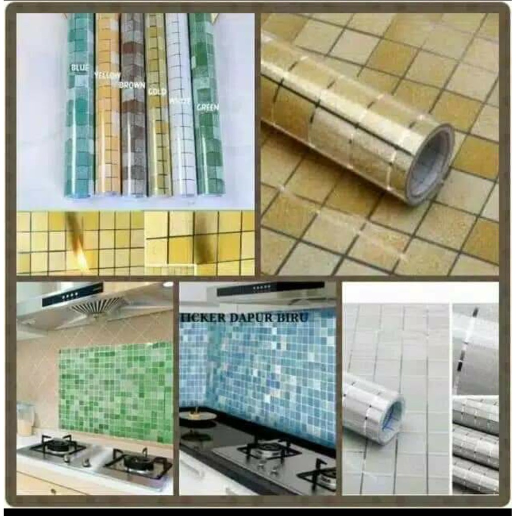 Sticker dapur alumunium foil/ sticker dinding dapur anti minyak dan anti panas