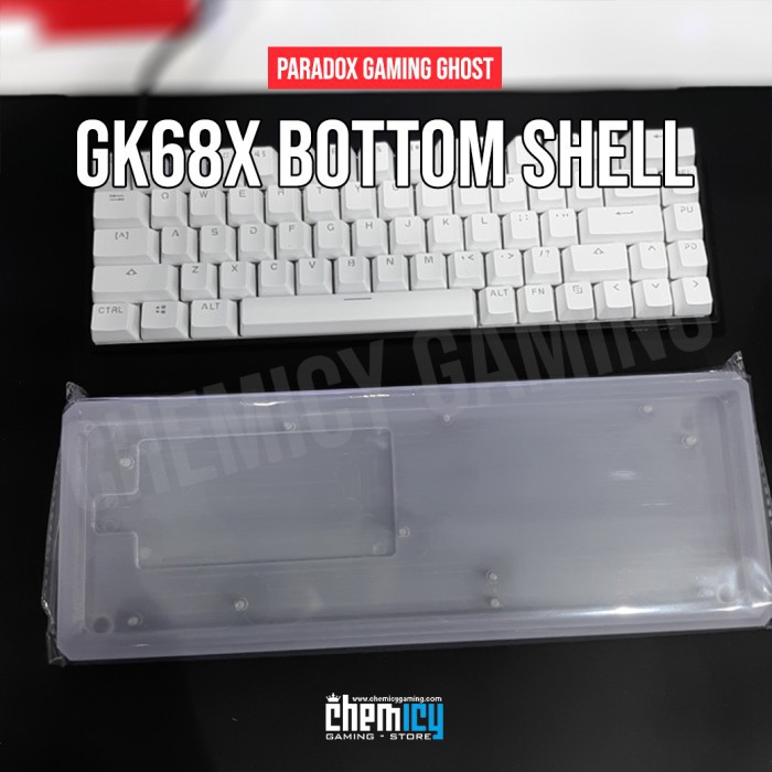 Paradox Gaming GHOST DIY GK68X Bottom Shell CNC Case - Acrylic Clear