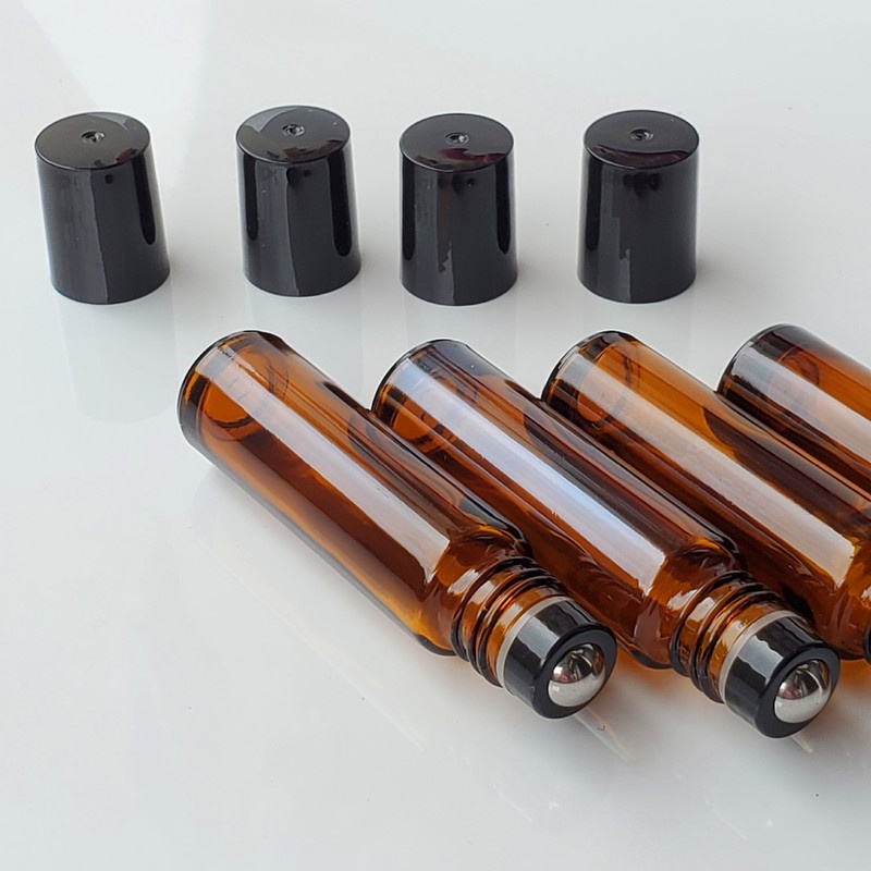 Botol Roll On Kosong Warna Coklat Ukuran 10ml Untuk Essential Oil Parfum