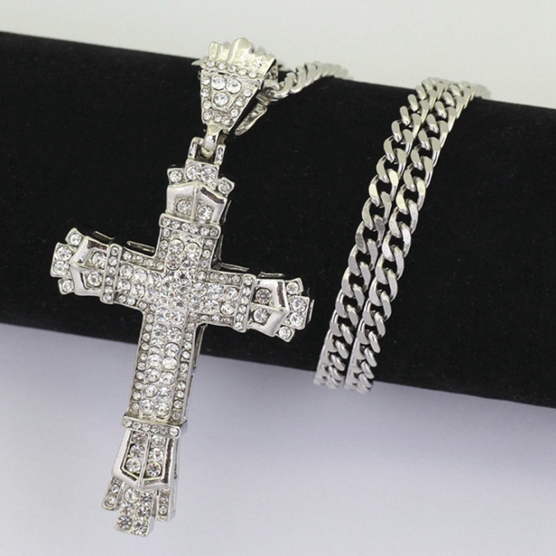 Men Fashion Jewelry 18K Gold / 925 Silver DIAMOND Stainless Steel Cross Pendant