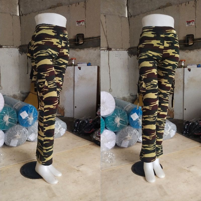 Celana Senam Loreng Hijau