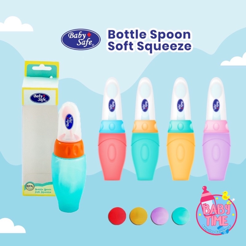 BABY SAFE Bottle Spoon Squeeze Food Feeder / Babysafe Botol Sendok MPASI JP030 &amp; JP029