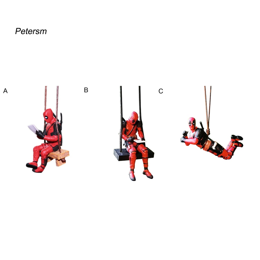 Pp Boneka Deadpool Dengan Tali Lanyard Untuk Dekorasi Kaca Spion Mobil