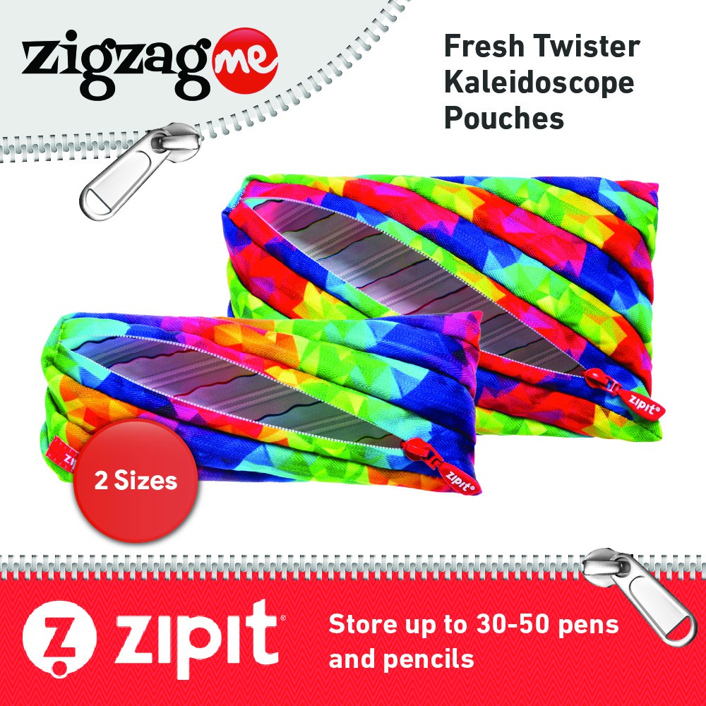 

Zipit Fresh Twister Pouch Kaleidoscope Kotak Pensil Serbaguna Warna Pelangi