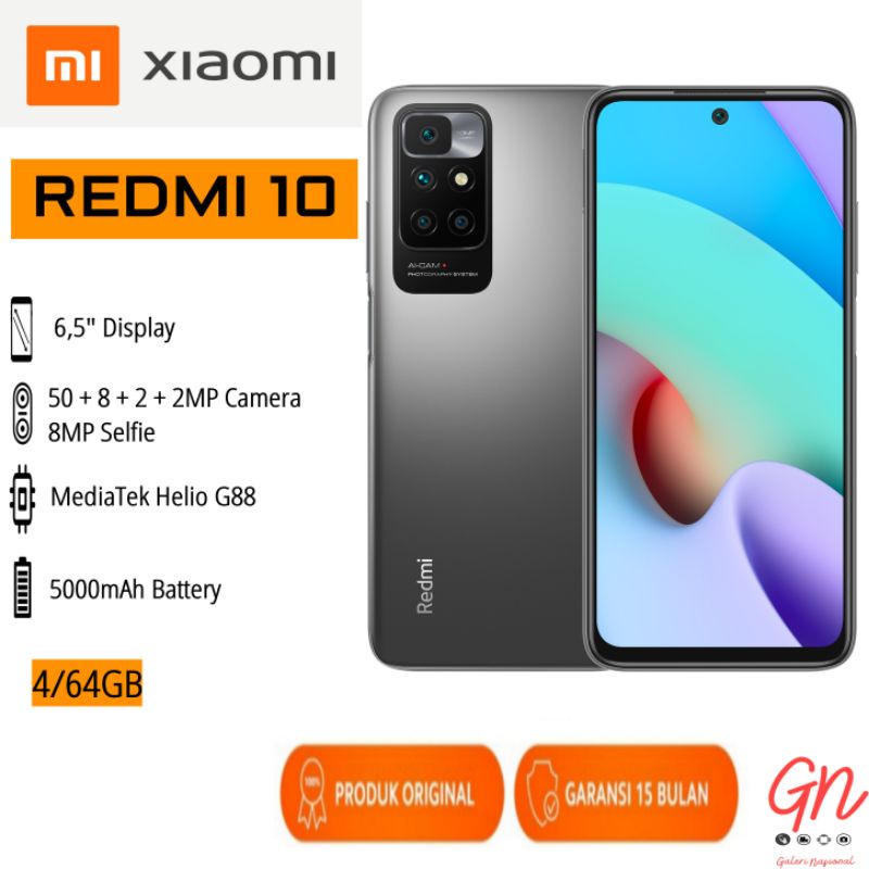 Xiaomi Redmi 10 2022 4/64GB Garansi Resmi
