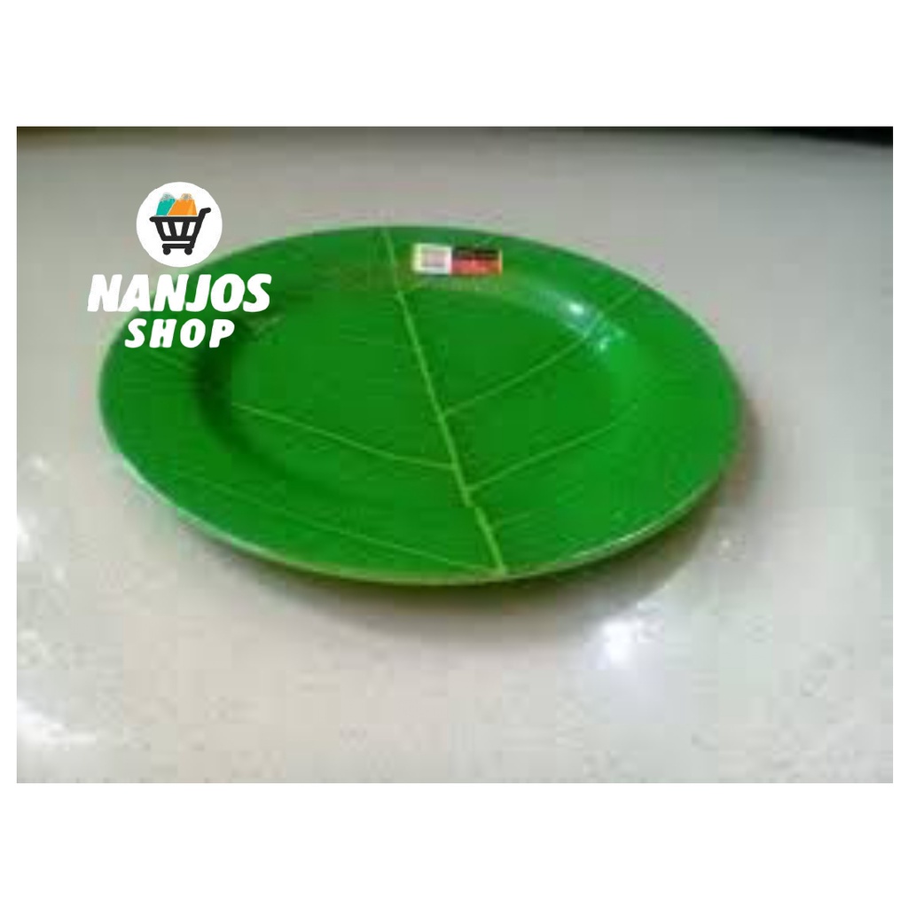 Golden Dragon Piring Makan Nasi Mie Melamin Motif Daun 10 Inci P0210D